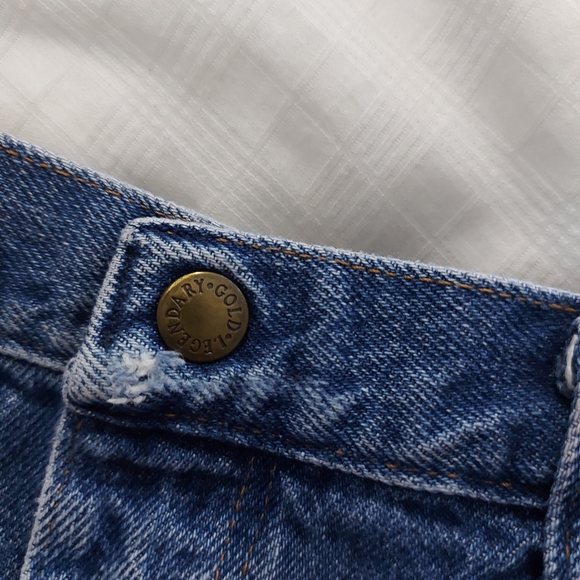 Vintage | studded high waisted denim shorts - Picture 3 of 5